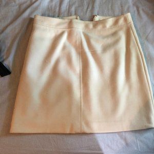 JCrew off white wool A-line skirt